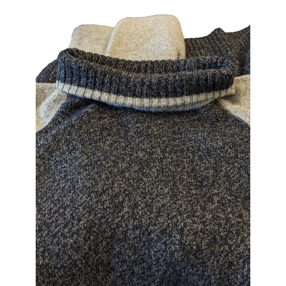 Mario Valentino Italy Wool Cashmere Sweater Mens US XL Gray Mock Neck Designer - Picture 3 of 5